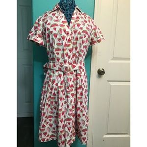 Printed Shirt Dress*